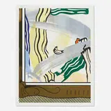 Painting in Gold Frame (from Paintings Series) by Roy Lichtenstein, 1984, woodcut, lithograph and screenprint in colors with collage, on Arches 88, sold Feb 2022