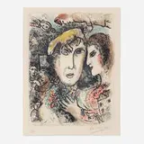 La Famille du Peintre by Marc Chagall, 1972, lithograph in colors on Arches, sold Feb 2022