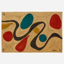 Alexander Calder, Turquoise tapestry, 1975, hand-woven maguey fiber