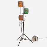 Alan Rath, Triple Tongue Tree, 1998, aluminum, acrylic, steel and custom electronics