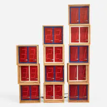 Alan Rath, USA 123, 1992, wood, custom electronic components, LED