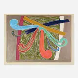 Frank Stella, Puerto Rican Blue Pigeon (from the Exotic Bird series), 1977, screenprint in colors and offset lithograph on Arches 88
