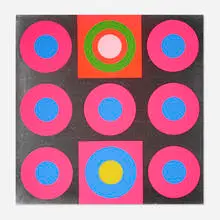 Peter Gee, Untitled, c. 1968, screenprint in colors on metallic paper