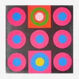 Peter Gee, Untitled, c. 1968, screenprint in colors on metallic paper