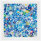 Takashi Murakami, Shangri-la Blue, 2018, screenprint in colors