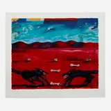 Carlos Almaraz, Greed, 1989, screenprint in colors