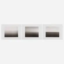 Mediterranean Sea, Cassis and Ciotat (three works from the Time Exposed portfolio) by Hiroshi Sugimoto, offset lithograph on Mitsubishi Real Art Both Sides paper and mounted to Peach Kent paper, sold Dec 2021