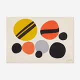 Alexander Calder, Chevrons Noir sur Rouge et Jaune