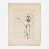 Alexander Calder, Untitled (Santa Claus I), 1974, etching on Richard de Bas paper