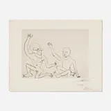 Alexander Calder, Untitled (Santa Claus V), 1974, etching on Richard de Bas paper