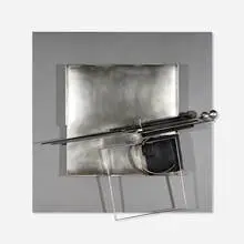 Steel Construction #25 by Fletcher Benton, 2004, steel with patina, sold Dec 2021