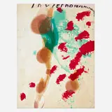 Julian Schnabel, Inviernosexoprimaveral (from the Sexual Spring-Like Winter portfolio), 1995, screenprint in colors with hand-coloring and poured resin on Rising 2-ply museum board