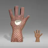 Leza McVey, Garden Sculpture and maquette, c. 1977, partially glazed stoneware