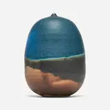 Early Ocean Edge by Toshiko Takaezu, 1993, glazed porcelain, sold Oct 2024