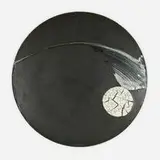 Robert Sperry, Monumental charger, 1986, glazed stoneware with white slip
