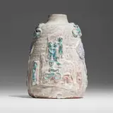 Beatrice Wood, Large vase with figures in a park
