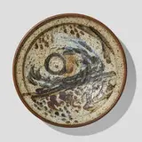 Untitled (Early Plate) by Peter Voulkos, c. 1956, glazed stoneware, sold Oct 2024