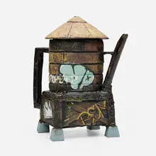 Water Tower Coffee Pour Over by Roberto Lugo, 2022, glazed ceramic, sold Oct 2024
