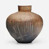 Paul Chaleff, Large Jar Form, 1990, wood-fired and ash-glazed stoneware