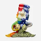 Michael Lucero, Untitled (from the Pre-Columbus series), 2010, glazed and hand-painted earthenware