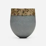 Jennifer Lee, Slate blue, olive rim with metallic speckle