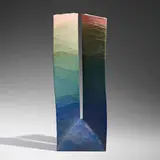 Miyashita Zenji, Flower vase, c. 1999, stoneware with applied bands of colored clays