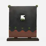 Hiroaki Morino, Untitled, c. 1990, glazed stoneware, painted wood
