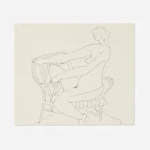 Sally Michel Avery, Relaxed Nude, flobrush on paper