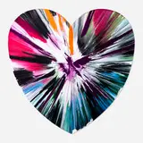 Heart Spin Painting by Damien Hirst, 2009, acrylic on paper, sold Sep 2024