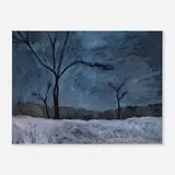 Gershon Benjamin, Night Landscape, 1970, gouache on paper