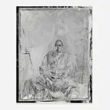 Herbert Matter, Untitled (Painting of a Man), silver gelatin print