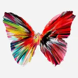 Butterfly Spin Painting by Damien Hirst, 2009, acrylic on paper, sold Sep 2024
