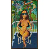 David Sharpe, Woman on Porch, 1990