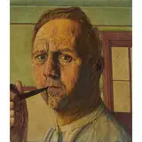 Hans Weingaertner, Portrait of a Man with a Pipe