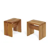 Charlotte Perriand, stools, pair, for Les Arcs ski resort