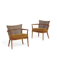 Bert England, armchairs, pair