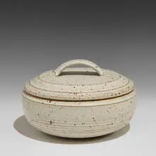 Val Cushing, large lidded jar