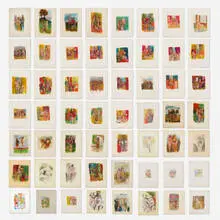 R. Baker, collection of fifty-six drawings, 1963-1966, oil stick and graphite on paper, canvas paper or board