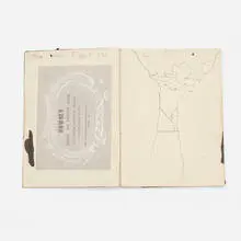 Mary Frank, Untitled (sketchbook), c. 1967, ink on bound paper