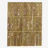 Philip and Kelvin Laverne, window treatments, c. 1965, acid-etched and patinated brass