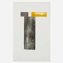 Joel Shapiro, Untitled (J), 1985, monoprint in colors on Rives BFK paper