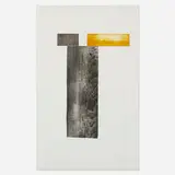 Joel Shapiro, Untitled (J), 1985, monoprint in colors on Rives BFK paper