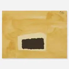 Abyss by Robert Motherwell, 1978, monotype in colors with collage on Buff Fabriano paper, sold Jul 2020