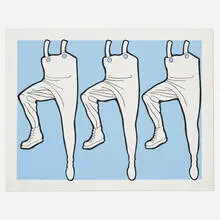 What's Going On in the Halls? by John Wesley, 1971, screenprint in colors, sold Jul 2020