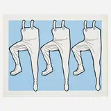 John Wesley, What's Going On in the Halls?, 1971, screenprint in colors