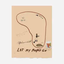 Let My People Go by Muhammad Ali, 1979, offset lithograph on paper, sold Jul 2020
