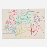 David Salle, Untitled (from the Drunken Chauffeur series), 1983, screenprint on paper