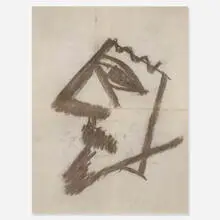 Joe Bradley, Untitled, 2014, ink on newsprint