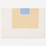 Robert Motherwell, Untitled (Yellow/Blue) (from London Series II), 1970-71, screenprint in colors on white J.B. Green mould-made Double Elephant paper
