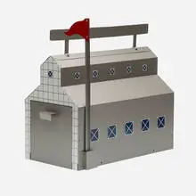 mailbox by Stanley Tigerman and Margaret McCurry, 1990, enameled steel, sold Jul 2020
